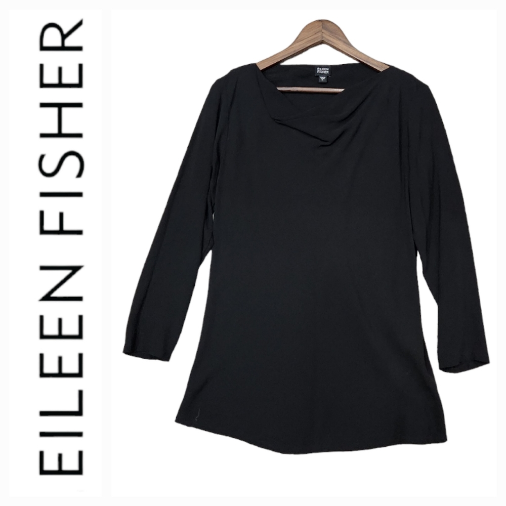 Eileen Fisher Elegant silk Black Top